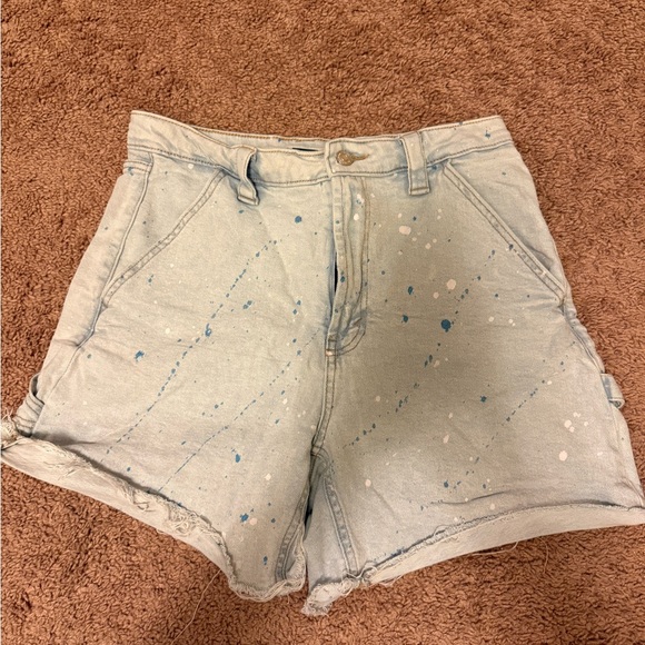 Wild Fable Light Blue Splatter Jean Shorts - Picture 1 of 4